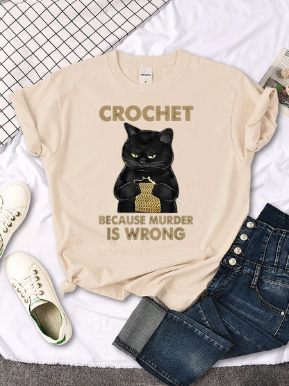 Camiseta Gato Crochet