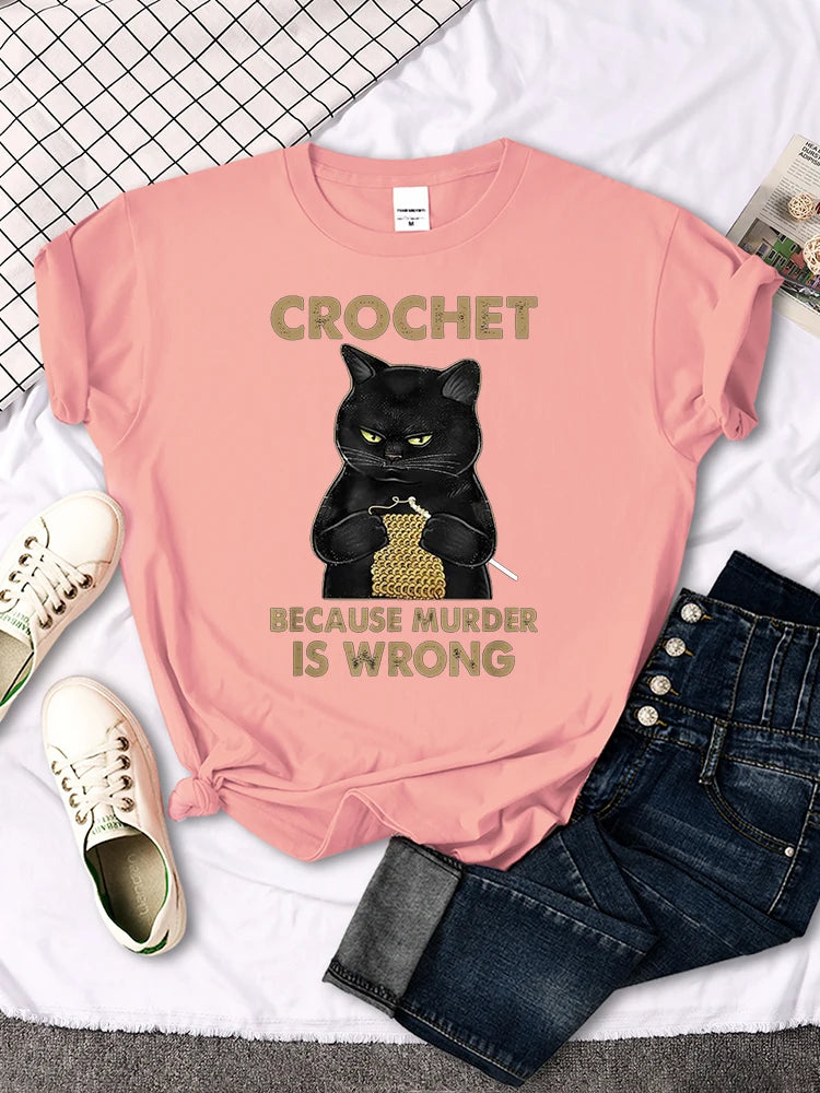 Camiseta Gato Crochet