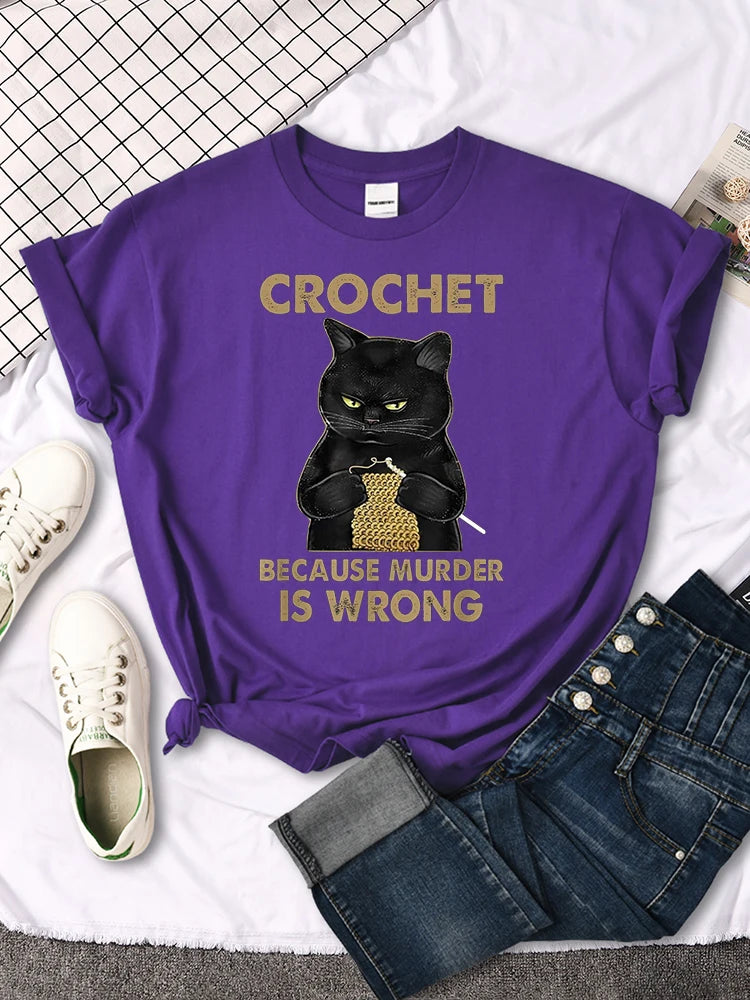 Camiseta Gato Crochet