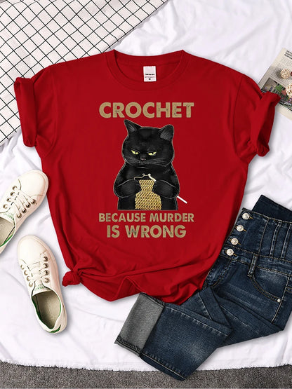 Camiseta Gato Crochet