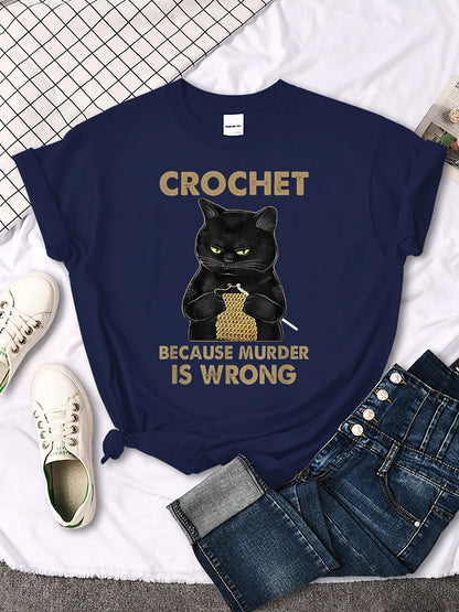 Camiseta Gato Crochet